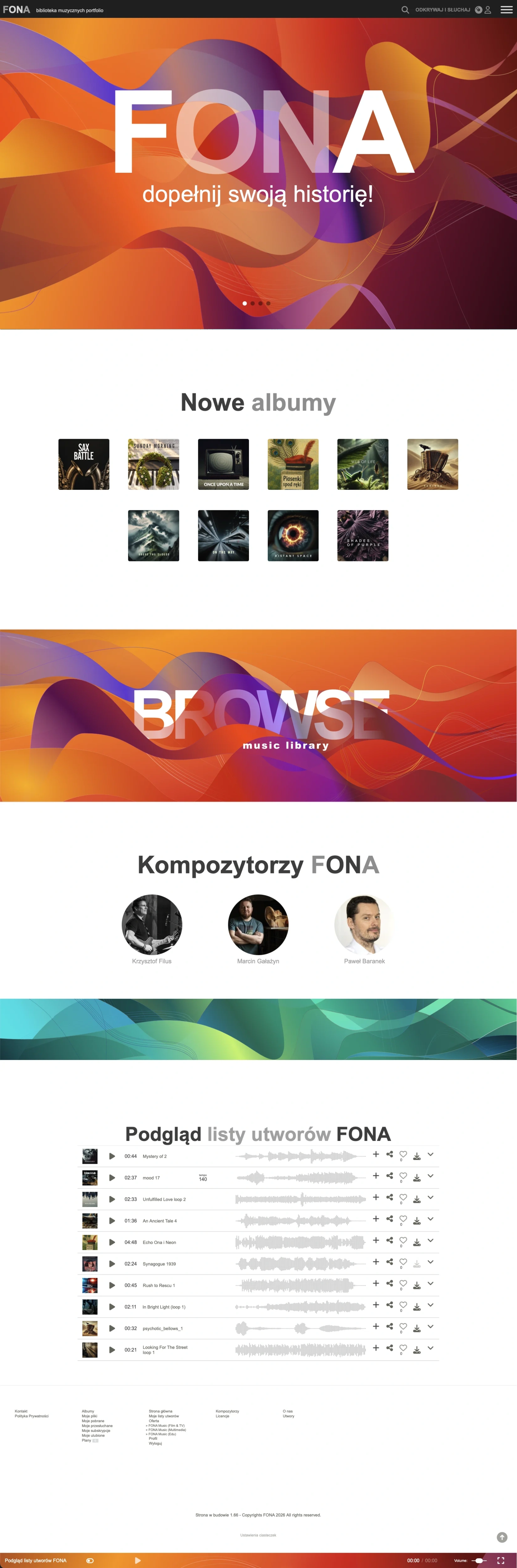 fonamusic.eu – wersja na komputer