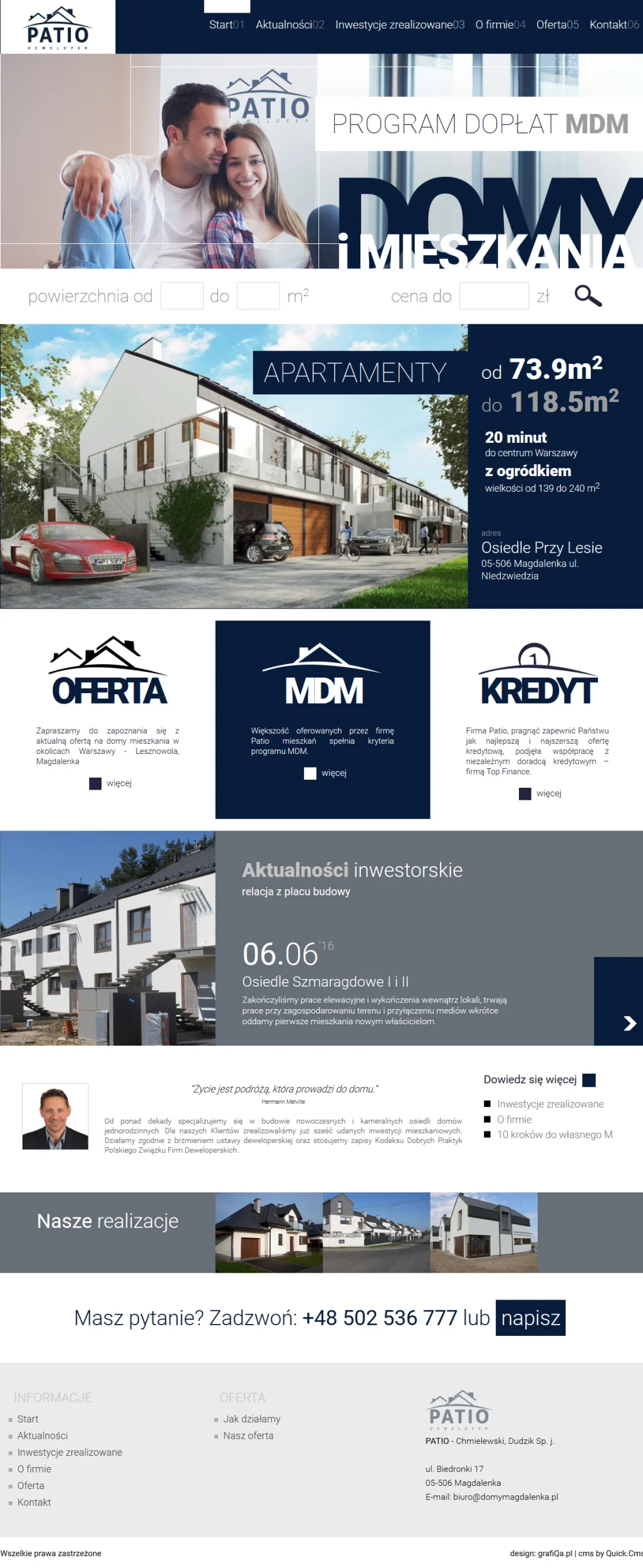 domymagdalenka.pl – wersja na komputer