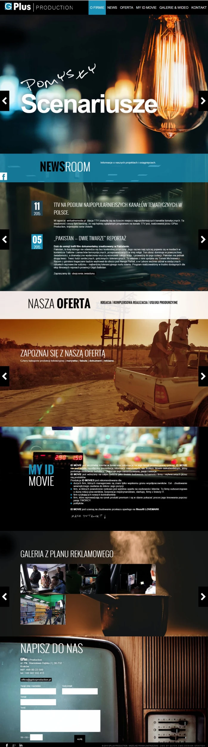 gplusproduction.pl – wersja na komputer