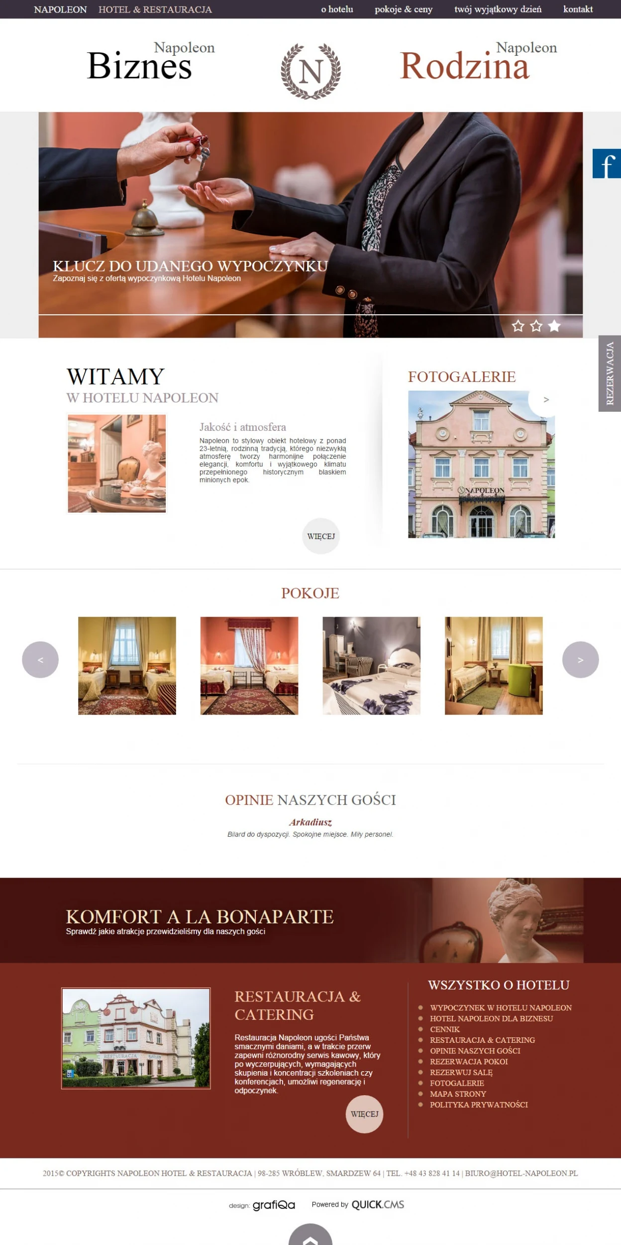 hotel-napoleon.pl – wersja na komputer