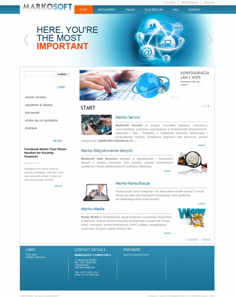 Markosoft.eu – wersja na komputer