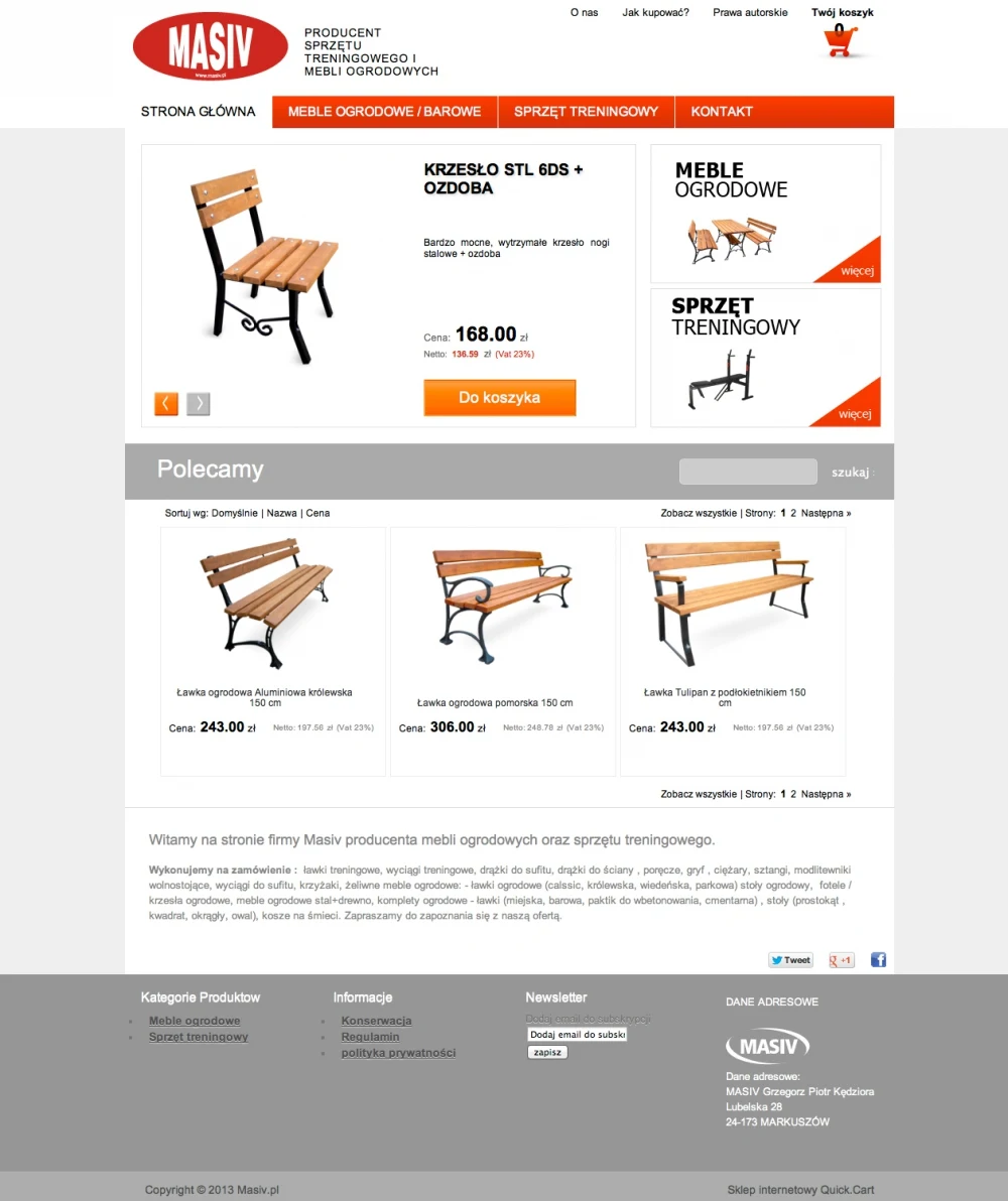 Masiv - sturdy furniture – wersja na komputer