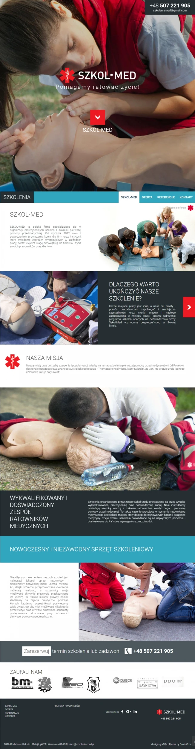 szkolenia-med.pl – wersja na komputer