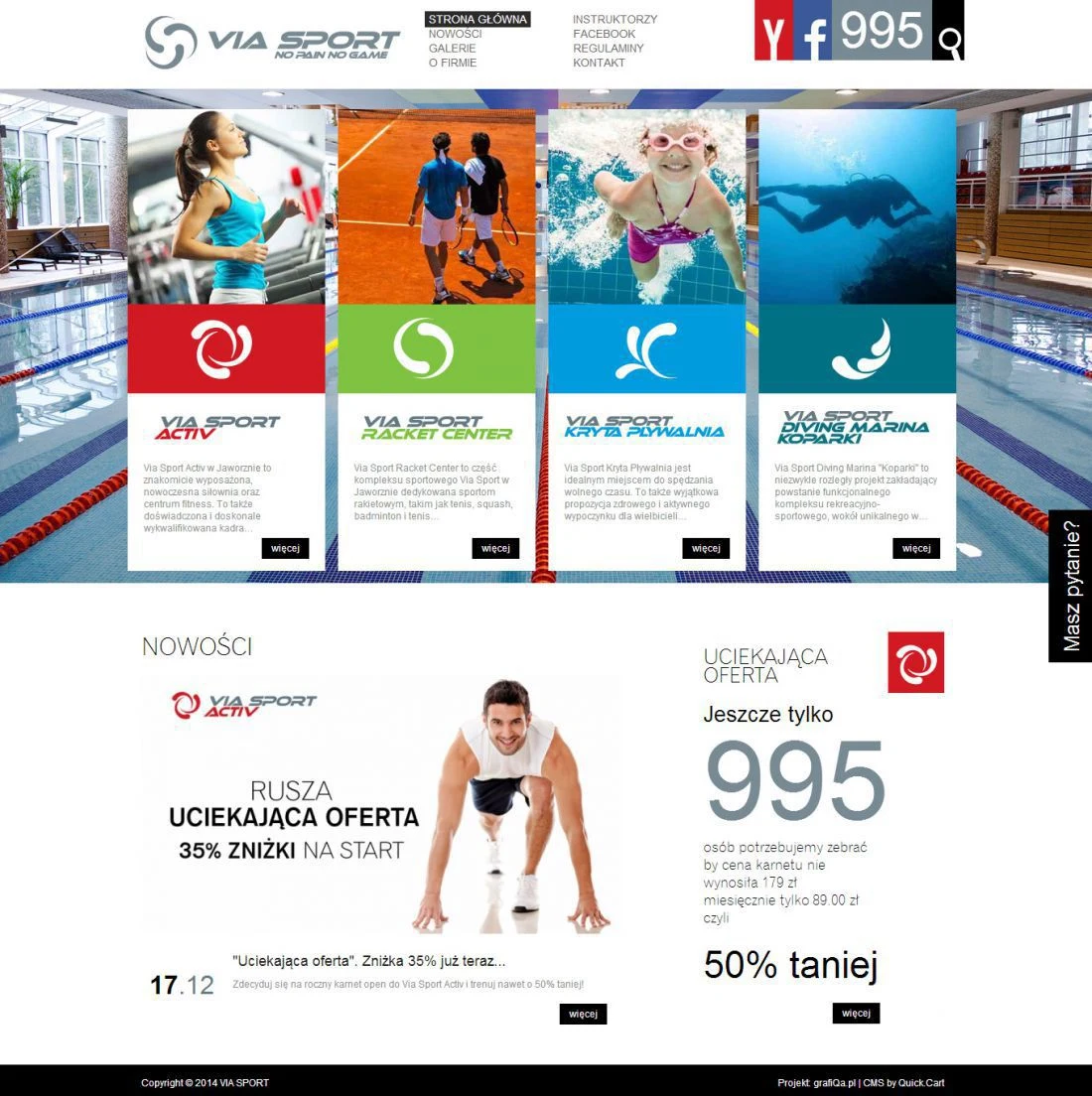 Viasport.pl – wersja na komputer