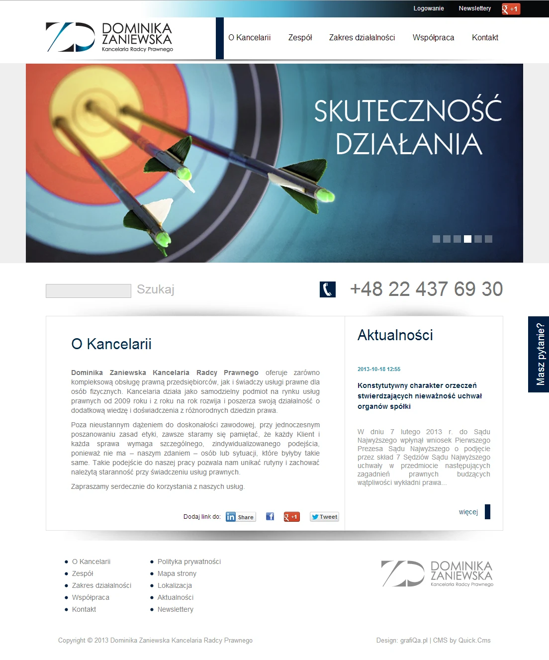 Zaniewska.com – wersja na komputer